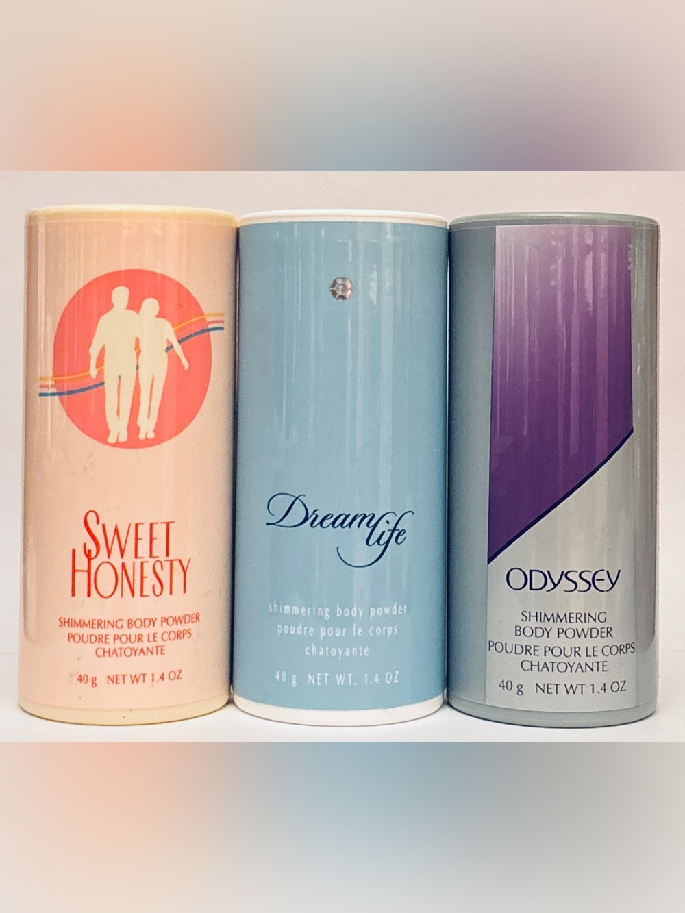 3 Avon Shimmering Body Powders: Sweet Honesty + Dreamlife + Odyssey